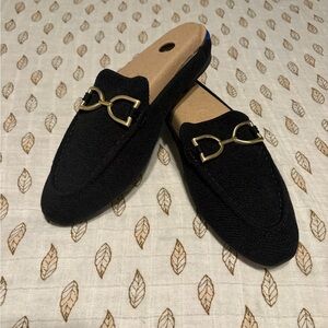 Rothy’s The Revelvet Cozy Bit Loafer Mule ReVelvet Black